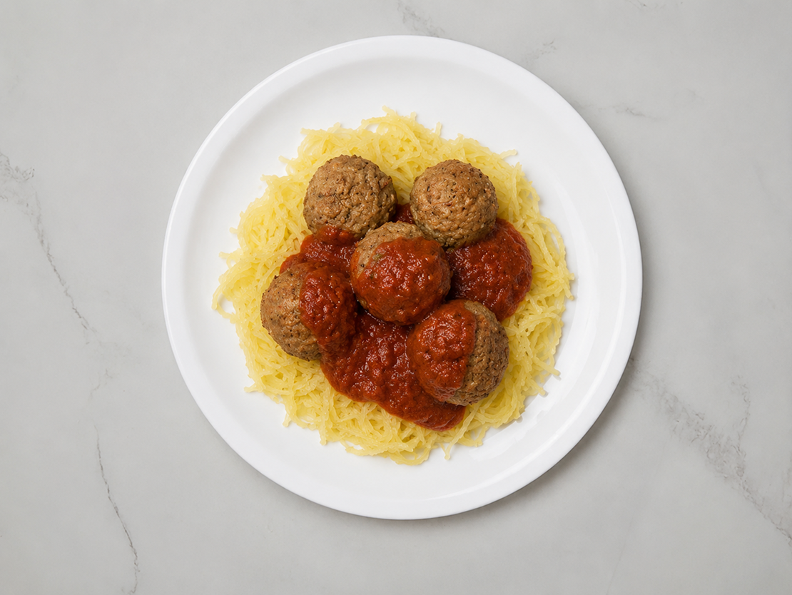 Beef Meatballs with Spaghetti Squash