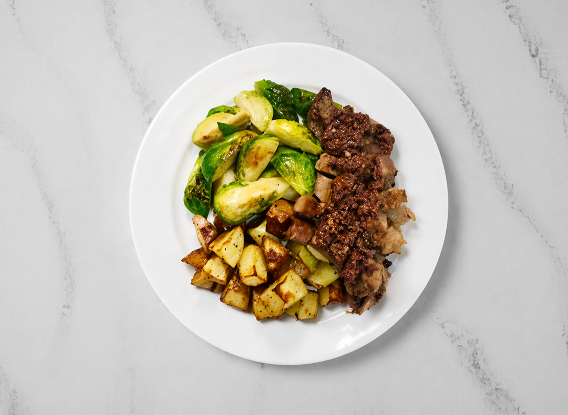 Tender Steak with Housemade Olive Tapenade
